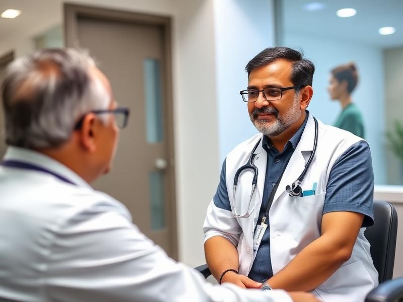 Doctor in consultation demonstrating career advancement